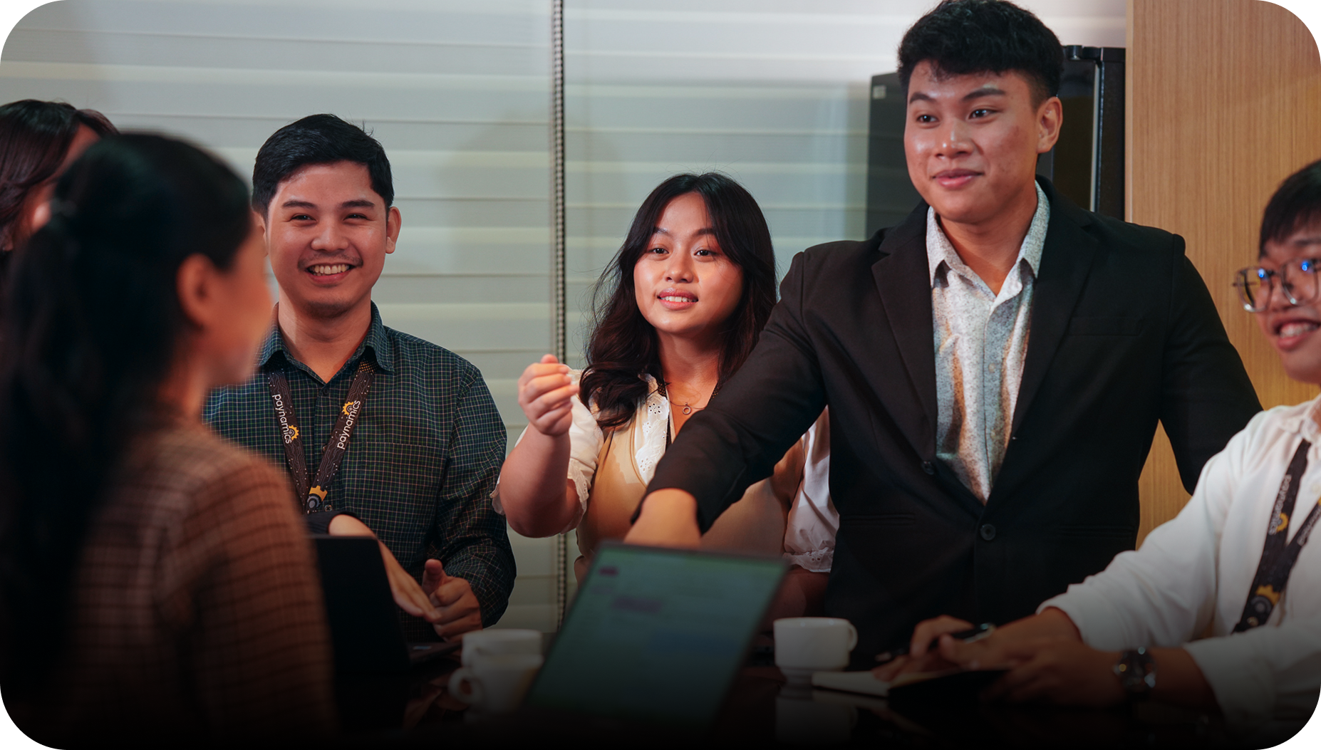 Group of employees in a modern office